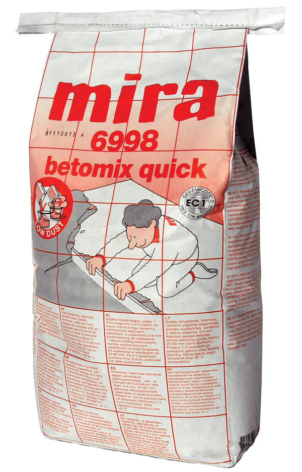 Mira 6998  betomix quick nopea lattiavalumassa lavallinen 40 x25kg